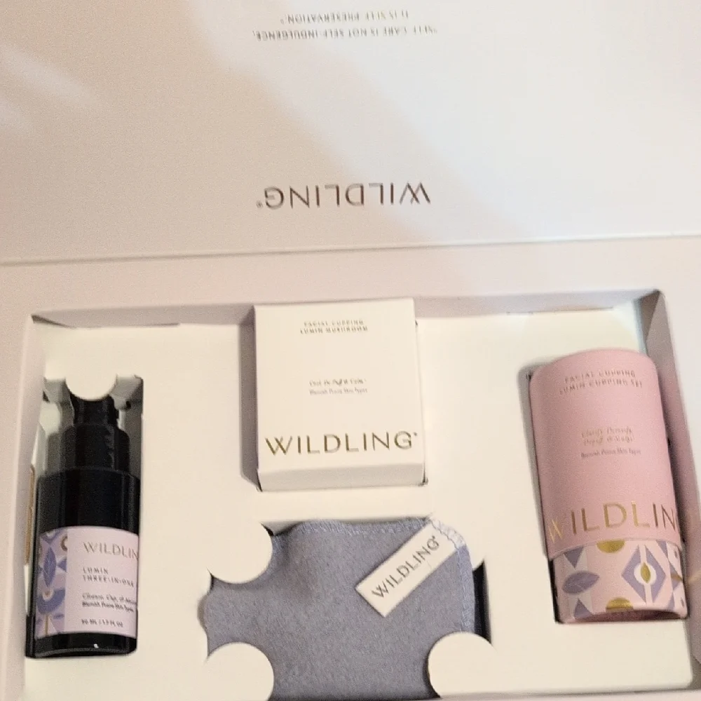 Skincare Set with Purple and Black Accents